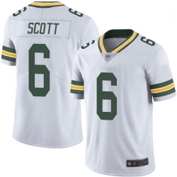 Youth Packers 6 JK Scott White Stitched Football Vapor Untouchable Limited Jersey