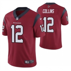 Men Houston Texans 12 Nico Collins Red Vapor Untouchable Limited Stitched Jersey