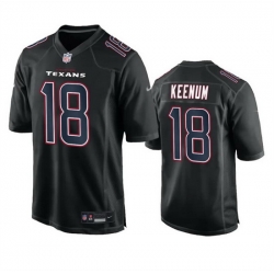 Men Houston Texans 18 Case Keenum Black Fashion Vapor Untouchable Limited Stitched Football Jersey
