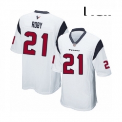 Men Houston Texans 21 Bradley Roby Game White Football Jersey