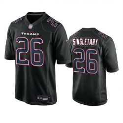 Men Houston Texans 26 Devin Singletary Black Fashion Vapor Untouchable Limited Stitched Football Jersey
