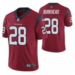 Men Houston Texans 28 Rex Burkhead Red Vapor Untouchable Limited Stitched Jersey