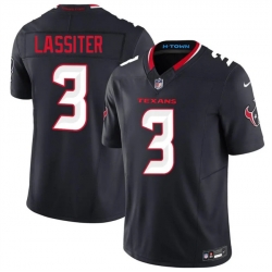 Men Houston Texans  3 Kamari Lassiter Navy 2026 F U S E  Vapor Limited Stitched Football Jersey