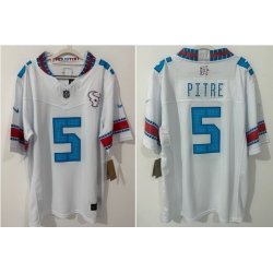 Men Houston Texans  5 Jalen Pitre White 2026 Vapor F U S E  Limited Stitched Jersey