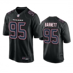 Men Houston Texans 95 Derek Barnett Black Fashion Vapor Untouchable Limited Stitched Football Jersey