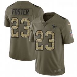 Men Nike Houston Texans 23 Arian Foster Limited OliveCamo 2017 Salute to Service NFL Jersey