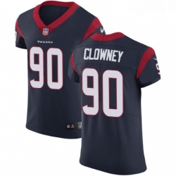 Men Nike Houston Texans 90 Jadeveon Clowney Navy Blue Team Color Vapor Untouchable Elite Player NFL Jersey