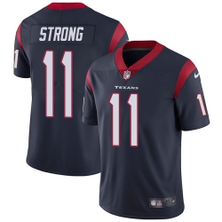 Nike Texans #11 Jaelen Strong Navy Blue Team Color Mens Stitched NFL Vapor Untouchable Limited Jersey