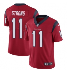 Nike Texans #11 Jaelen Strong Red Alternate Mens Stitched NFL Vapor Untouchable Limited Jersey