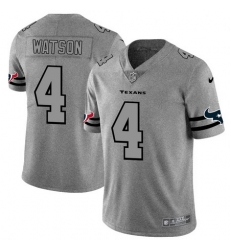 Nike Texans 4 Deshaun Watson 2019 Gray Gridiron Gray Vapor Untouchable Limited Jersey