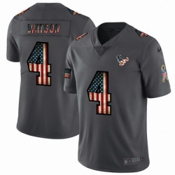 Nike Texans 4 Deshaun Watson 2019 Salute To Service USA Flag Fashion Limited Jersey