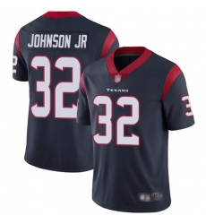 Texans 32 Lonnie Johnson Jr  Navy Blue Team Color Men Stitched Football Vapor Untouchable Limited Jersey