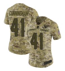 Nike Texans #41 Zach Cunningham Camo Women Stitched NFL Limited 2018 Salute to Service Jersey