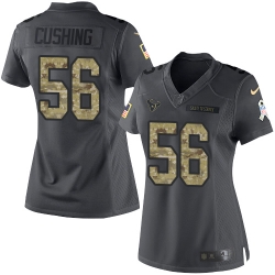 Nike Texans #56 Brian Cushing Black Womens Stitched NFL Limited 2016 Salute to Service Jersey