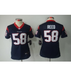 Women Nike Houston Texans #58 Brooks Reed Blue Color[NIKE LIMITED Jersey]