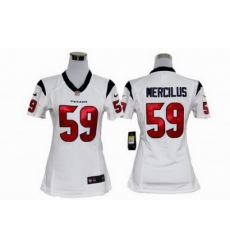 Women Nike NFL Houston Texans 59# Mercilus White Jersey