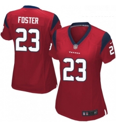 Womens Nike Houston Texans 23 Arian Foster Game Red Alternate NFL Jersey