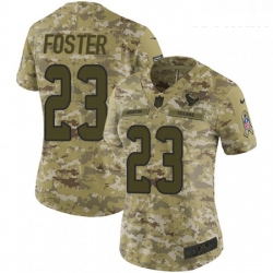 Womens Nike Houston Texans 23 Arian Foster Limited Camo 2018 Salute to Service NFL Jersey