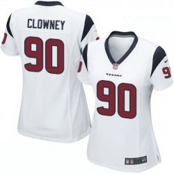 Womens Nike Houston Texans 90 Jadeveon Clowney Game White NFL Jersey