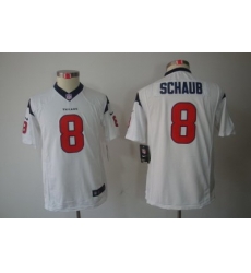 Nike Youth Houston Texans #8 Schaub White Color[Youth Limited Jerseys]