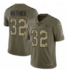 Youth Nike Houston Texans 32 Tyrann Mathieu Limited OliveCamo 2017 Salute to Service NFL Jersey