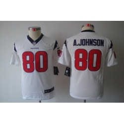 Youth Nike Houston Texans #80 Andre Johnson White Color Limited Jerseys