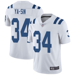 Colts 34 Rock Ya Sin White Men Stitched Football Vapor Untouchable Limited Jersey