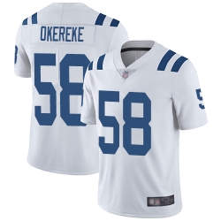 Colts 58 Bobby Okereke White Men Stitched Football Vapor Untouchable Limited Jersey