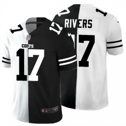 Indianapolis Colts 17 Philip Rivers Men Black V White Peace Split Nike Vapor Untouchable Limited NFL Jersey