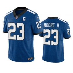 Men Indianapolis Colts 23 Kenny Moore II Royal 2023 F U S E Indiana Nights Limited Stitched Football Jersey