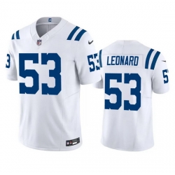 Men Indianapolis Colts 53 Shaquille Leonard White 2023 F U S E Vapor Untouchable Stitched Football Jersey