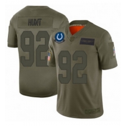 Men Indianapolis Colts 92 Margus Hunt Limited Camo 2019 Salute to Service Football Jersey