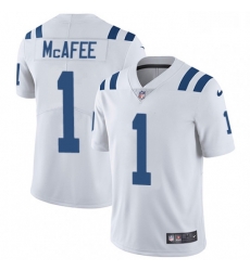 Men Nike Indianapolis Colts 1 Pat McAfee White Vapor Untouchable Limited Player NFL Jersey