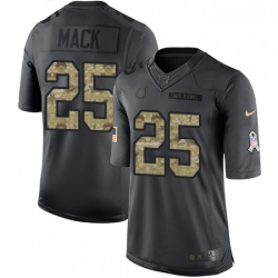 Men Nike Indianapolis Colts 25 Marlon Mack Limited Black 2016 Salute to Service NFL Jersey