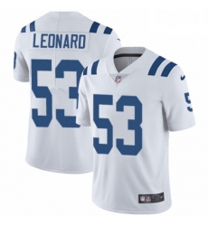 Men Nike Indianapolis Colts 53 Darius Leonard White Vapor Untouchable Limited Player NFL Jersey