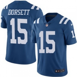 Nike Colts #15 Phillip Dorsett Royal Blue Mens Stitched NFL Limited Rush Jersey