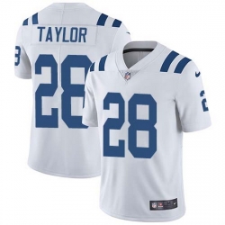 Nike Colts 28 Jonathan Taylor White Men Stitched NFL Vapor Untouchable Limited Jersey