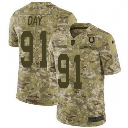 Nike Colts 91 Sheldon Day Camo Men Stitched NFL Limited 2018 Salute To Service Jersey