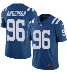 Nike Colts #96 Henry Anderson Royal Blue Mens Stitched NFL Limited Rush Jersey