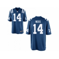 Nike Indianapolis Colts 14 Hakeem Nicks blue game Jersey