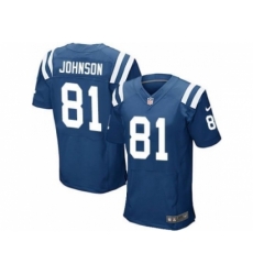 Nike Indianapolis Colts 81 Andre Johnson blue Elite NFL Jersey