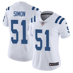 Nike Colts #51 John Simon White Womens Stitched NFL Vapor Untouchable Limited Jersey