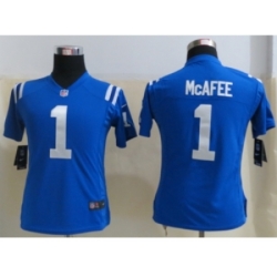 Nike Women Indianapolis Colts #1 Mcafee Blue Jerseys