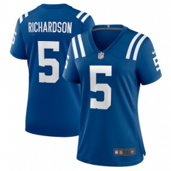 Women Indianapolis Colts 5 Anthony Richardson Blue Stitched Game Jersey