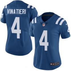 Womens Nike Indianapolis Colts 4 Adam Vinatieri Elite Royal Blue Team Color NFL Jersey