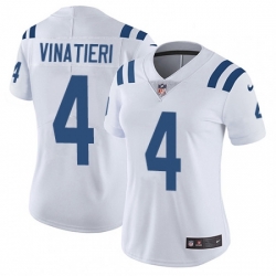 Womens Nike Indianapolis Colts 4 Adam Vinatieri Elite White NFL Jersey