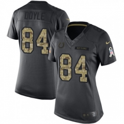Womens Nike Indianapolis Colts 84 Jack Doyle Limited Black 2016 Salute to Service NFL Jersey