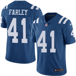 Youth Nike Colts #41 Matthias Farley Royal Blue Stitched NFL Limited Rush Jersey