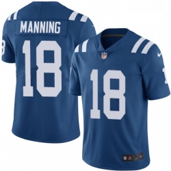 Youth Nike Indianapolis Colts 18 Peyton Manning Royal Blue Team Color Vapor Untouchable Limited Player NFL Jersey