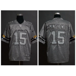 Jaguars 15 Gardner Minshew II 2019 Gray Gridiron Gray Vapor Untouchable Limited Jersey